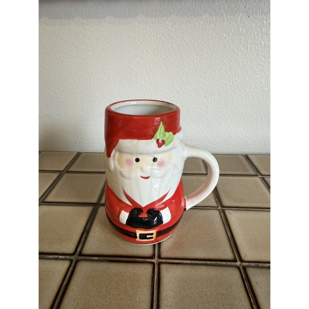 Bay Island Santa Claus Ceramic Mug 8” Christmas Holiday Decor 2023 Crazing